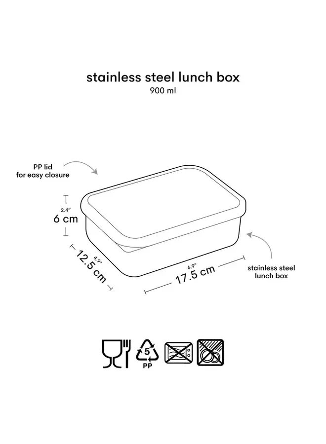 A Little Lovely Company - RVS lunch box - Unicorn dreams