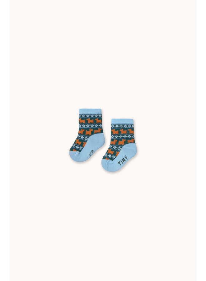 Tiny Cottons - Tiny dogs medium socks - Denim blue