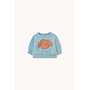Tiny Cottons - Curly dog graphic baby sweatshirt - Denim blue