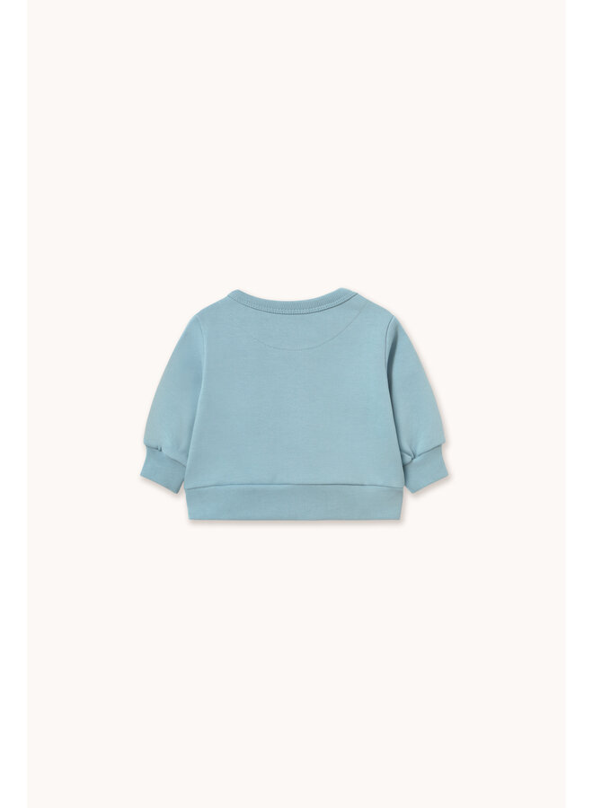 Tiny Cottons - Curly dog graphic baby sweatshirt - Denim blue