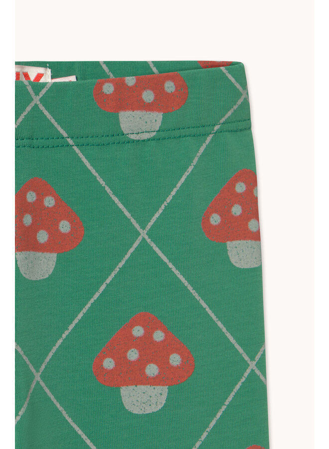 Tiny Cottons - Mushrooms baby leggings - Dark emerald