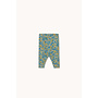 Tiny Cottons - Flower pattern rib baby pant - Washed blue