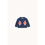 Tiny Cottons - Mushrooms diamonds baby cardigan - Stone