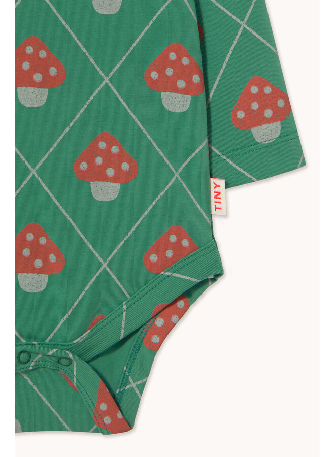 Tiny Cottons - Mushrooms body - Dark emerald