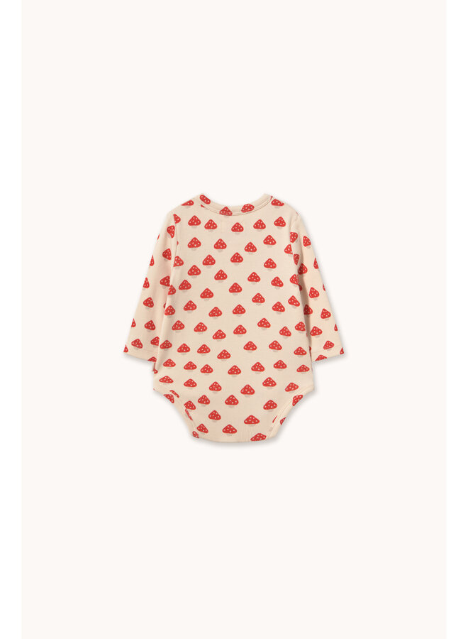 Tiny Cottons - Mini mushrooms rib crossed body - Ivory