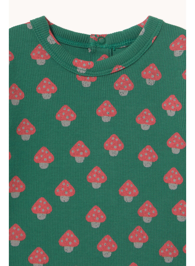Tiny Cottons - Mini mushrooms rib body - Dark green