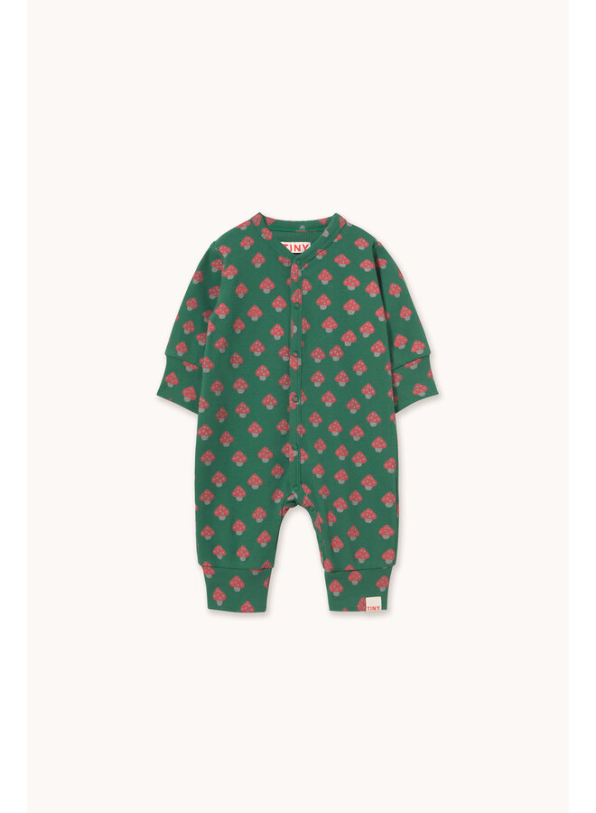 Mini mushrooms rib one-piece - Dark green