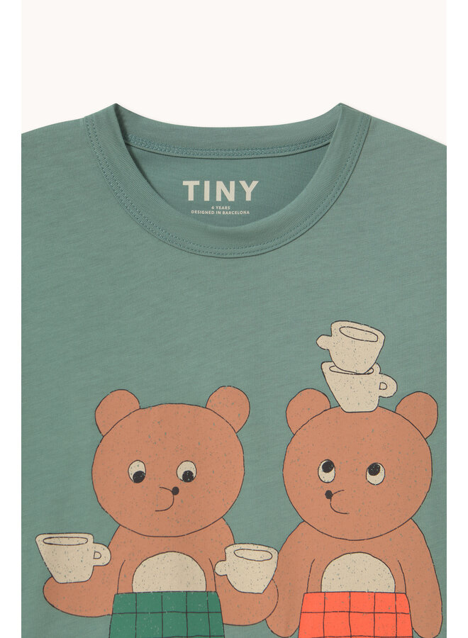 Tiny Cottons - Tiny tea room graphic tee - Teal