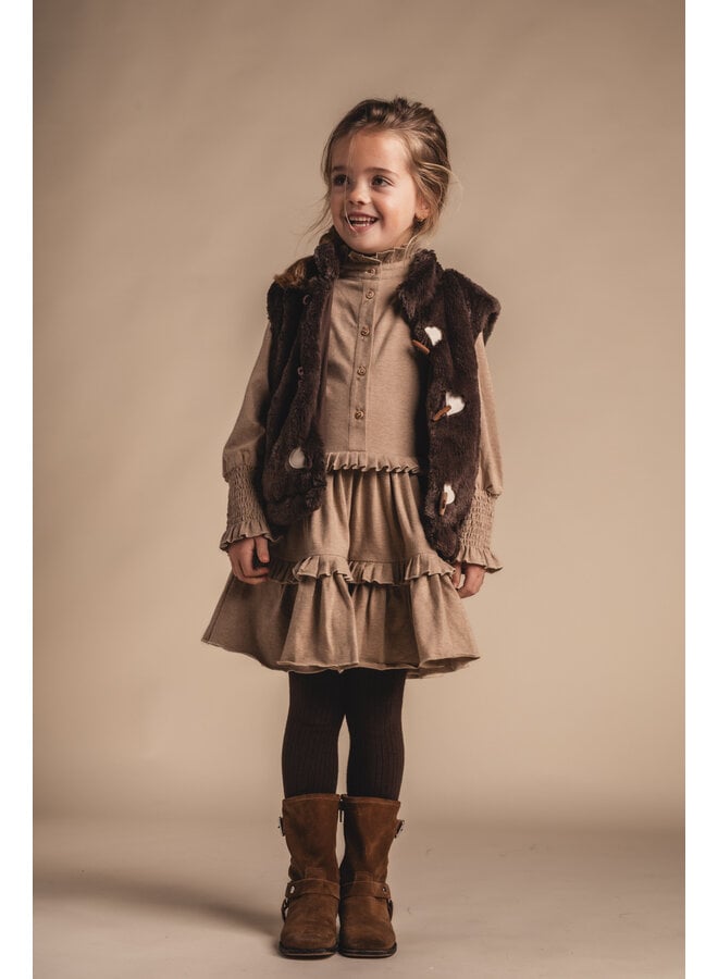 Baje Studio - Meddox gilet - Brown choco