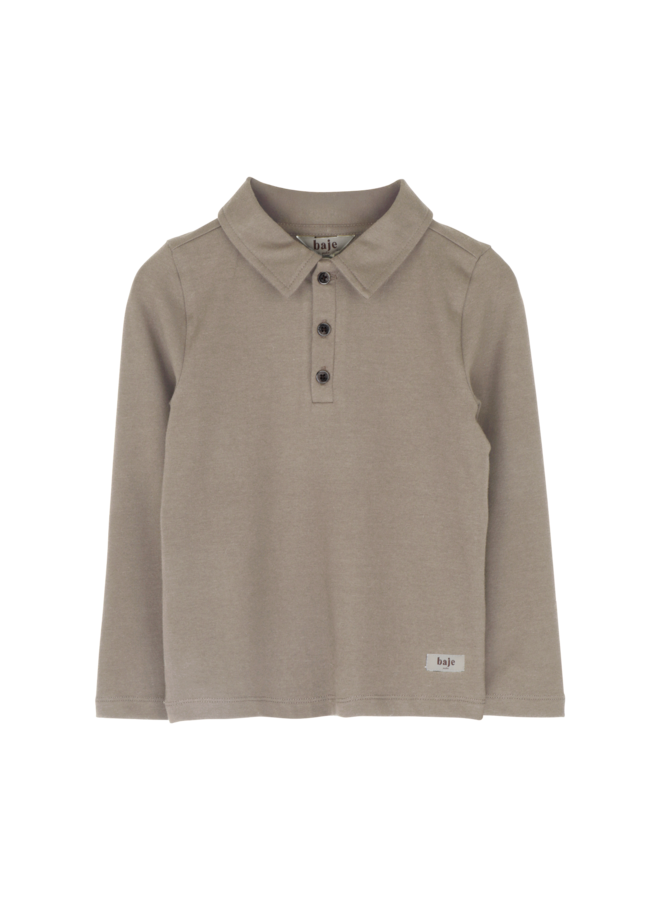 Baje Studio - Nikolai longsleeve polo - Taupe