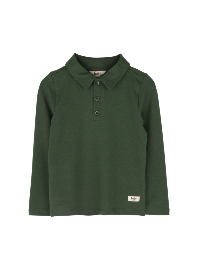 Baje Studio - Nikolai longsleeve polo - Green agave