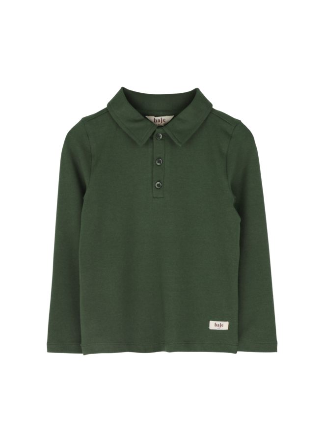 Nikolai longsleeve polo - Green agave