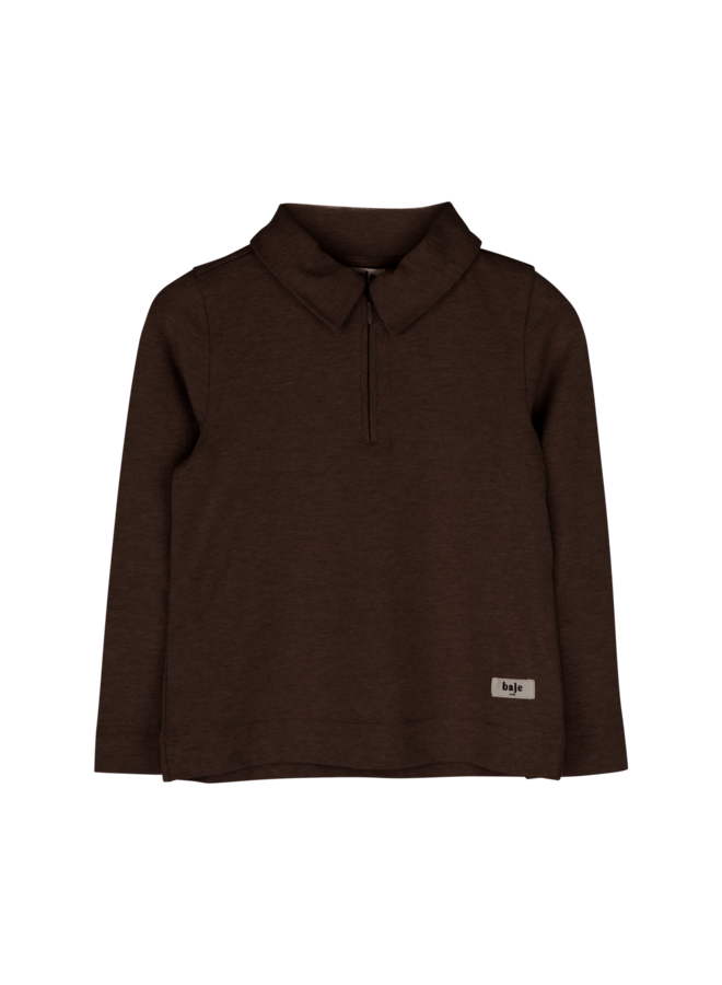 Ferry longsleeve polo - Brown choco