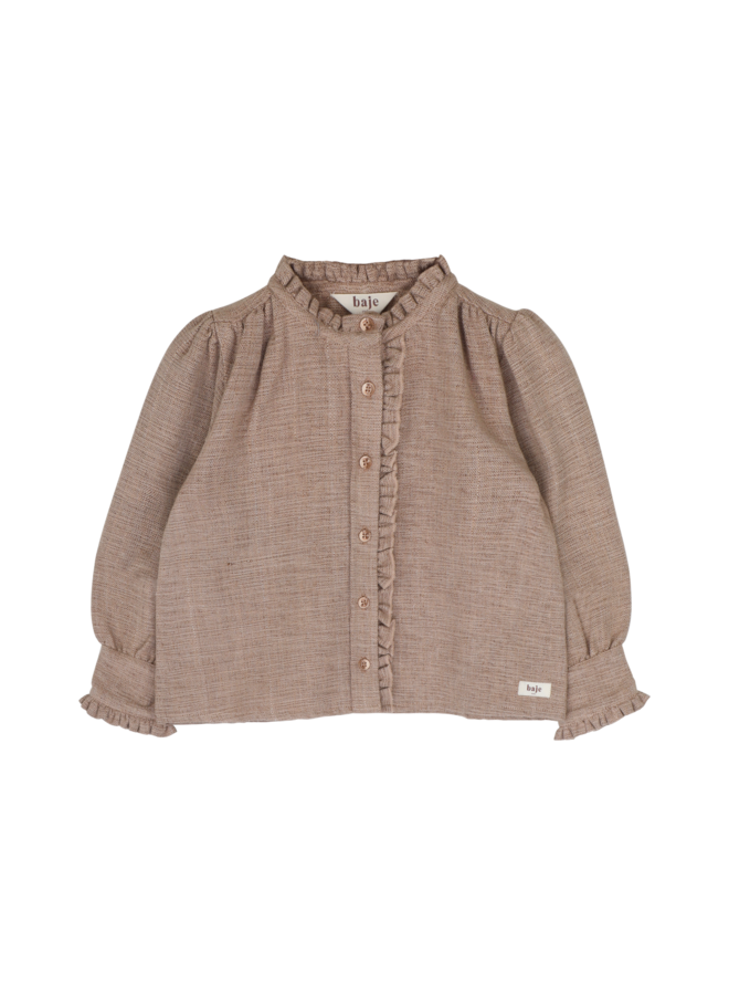 Baje Studio - Phila blouse longsleeve - Taupe