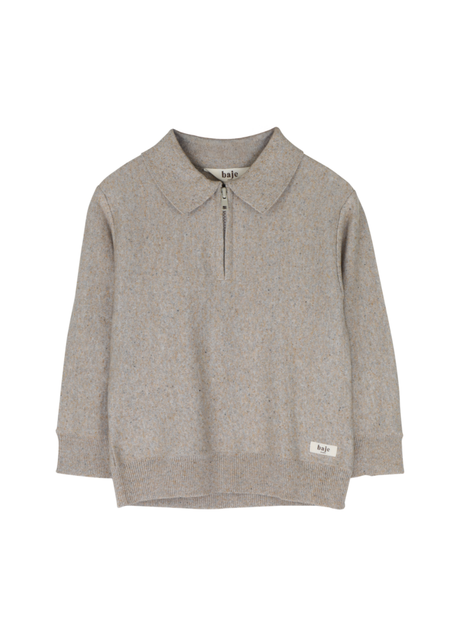 Baje Studio - Fez longsleeve polo - Taupe