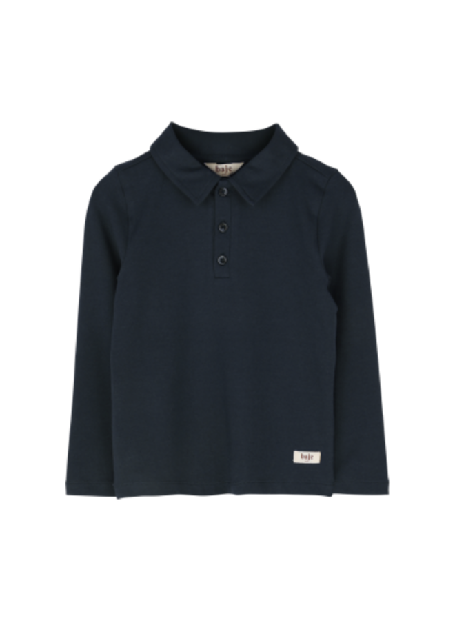 Baje Studio - Nikolai longsleeve polo - Blue