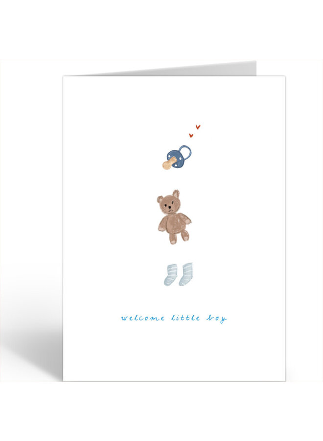 Nadine Illustraties - Kaart - Welcome Little Boy - A095