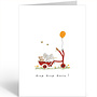 Nadine Illustraties - Kaart - Hiep hiep hoera (driewieler) A148