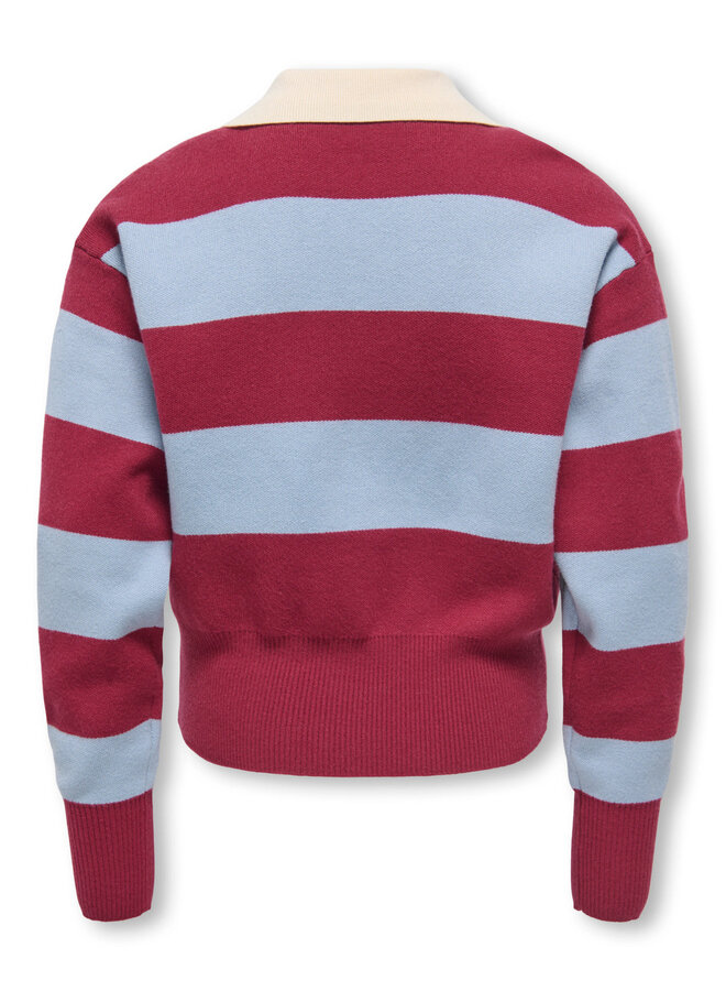 Kids Only - Alvi polo knit - Rumba red/Dusty blue