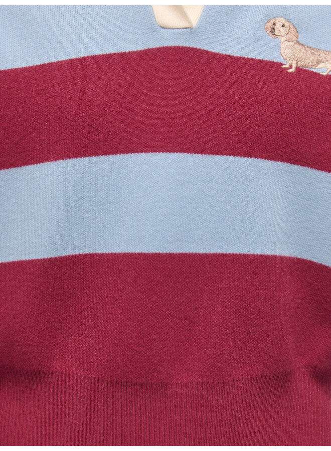 Kids Only - Alvi polo knit - Rumba red/Dusty blue