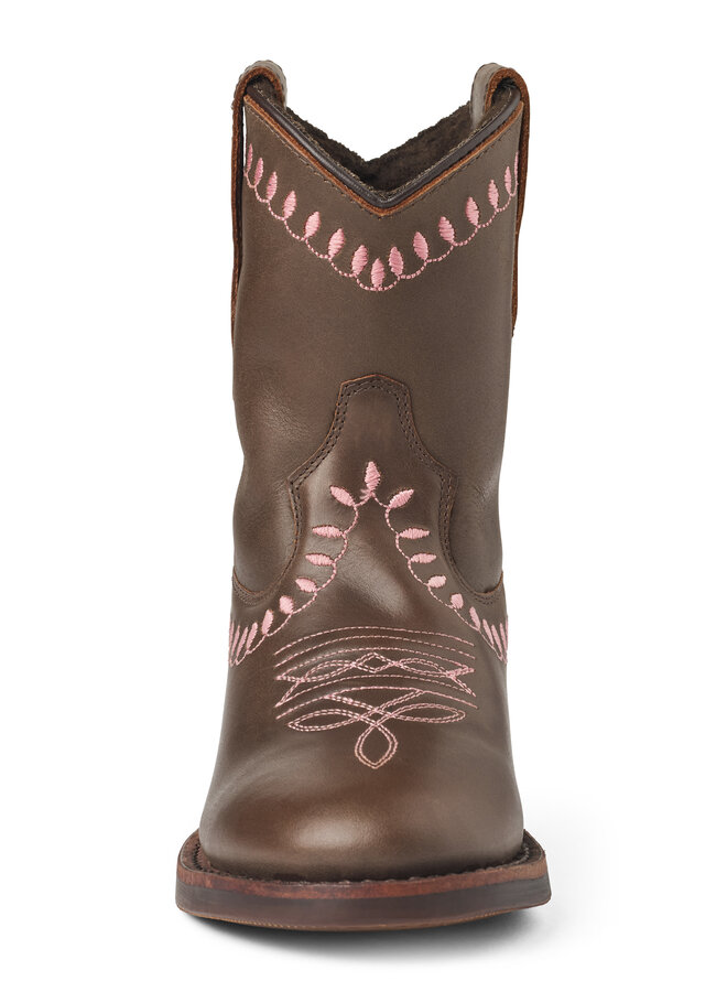 Bootstock x Copenhagen Colors - Bow boot w. warm lining low - Dark brown