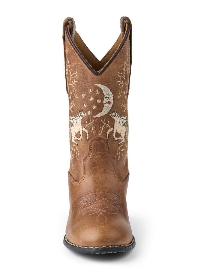 Bootstock x Copenhagen Colors - Unicorn cowboy boot - Cognac