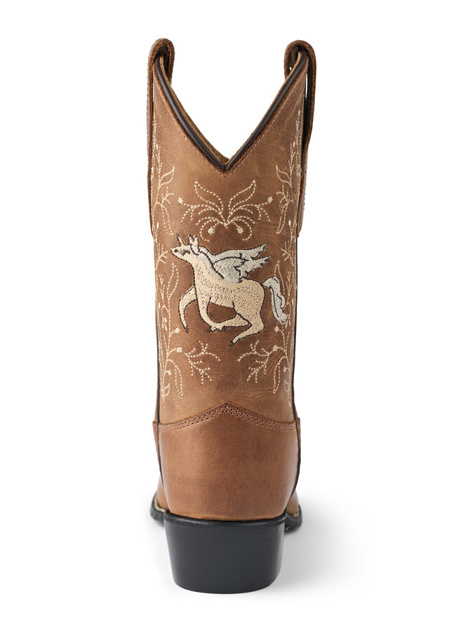 Bootstock x Copenhagen Colors - Unicorn cowboy boot - Cognac