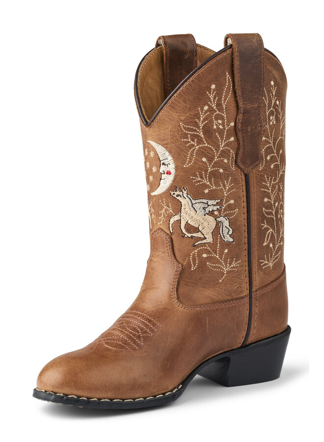 Bootstock x Copenhagen Colors - Unicorn cowboy boot - Cognac