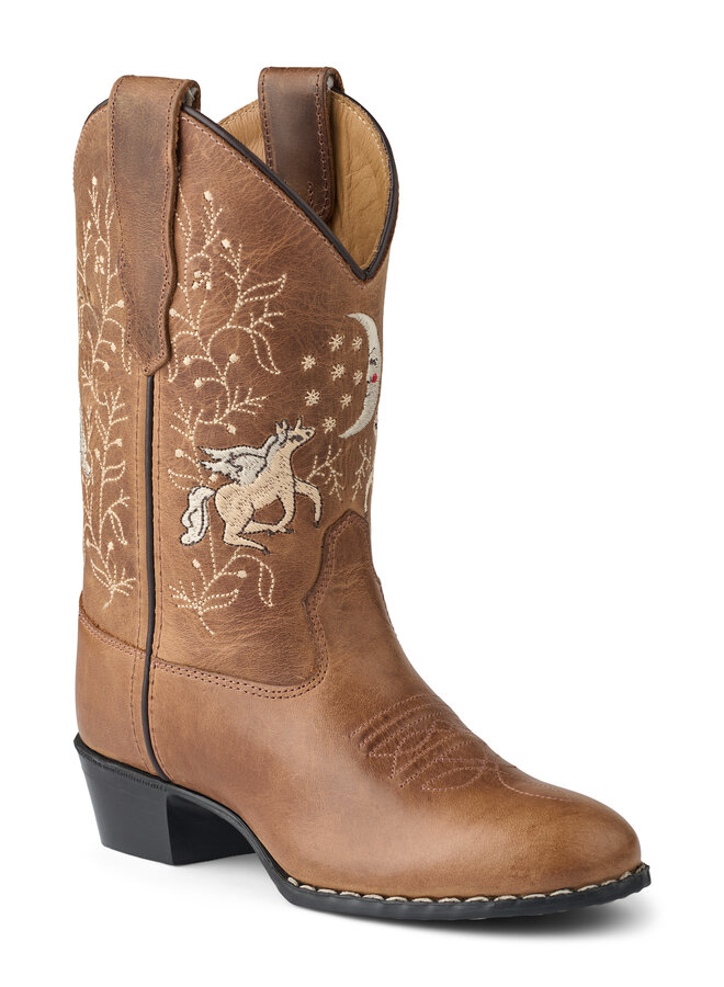 Bootstock x Copenhagen Colors - Unicorn cowboy boot - Cognac