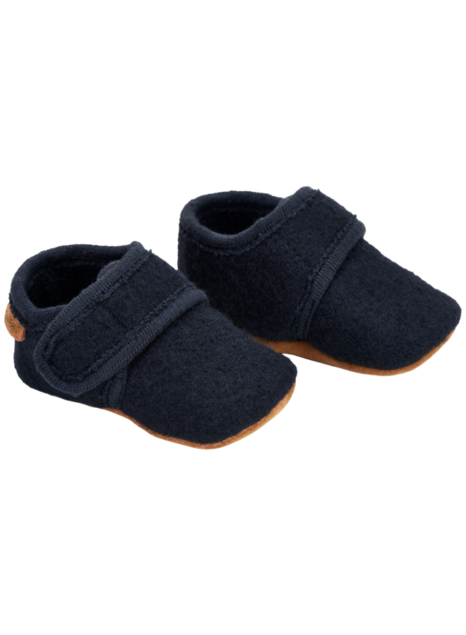 Baby wool slippers - Navy