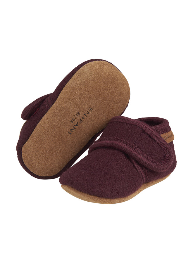 Enfant - Baby wool slippers - Winetasting