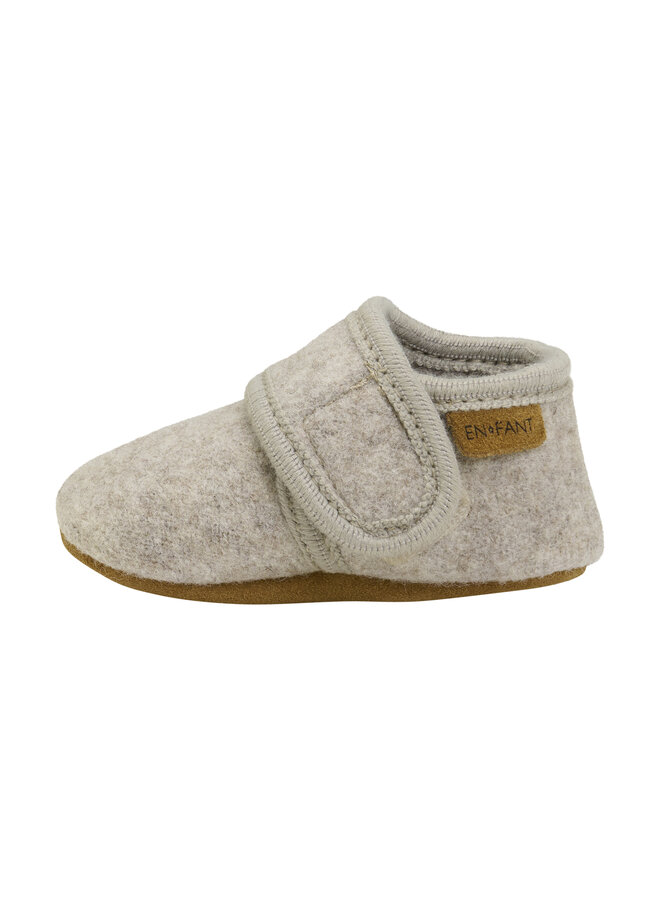 Enfant - Baby wool slippers - Sand melange