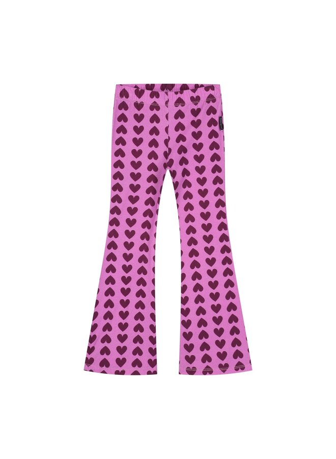 Purple hearts flared