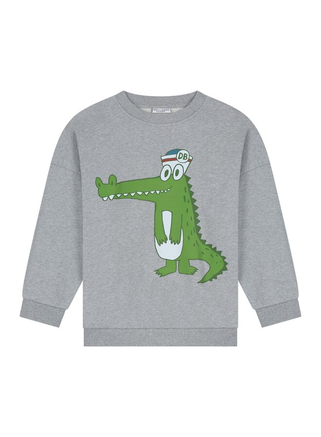 Loco croco sweater - Grey melange