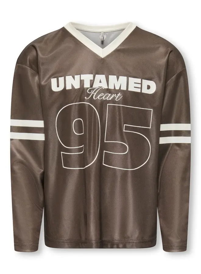 Lulu ls v-neck sporty top - Bracken untamed 95