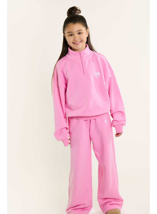 Salty Stitch - Salty sweater half zip - Pink