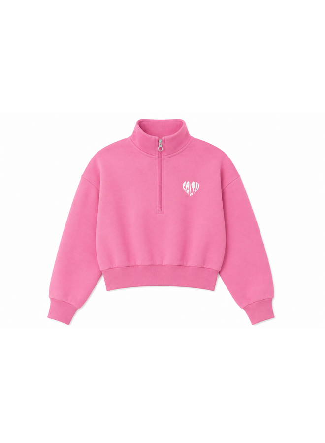 Salty sweater half zip - Pink