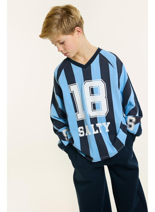 Salty Stitch - Salty sport tee stripes - Blue