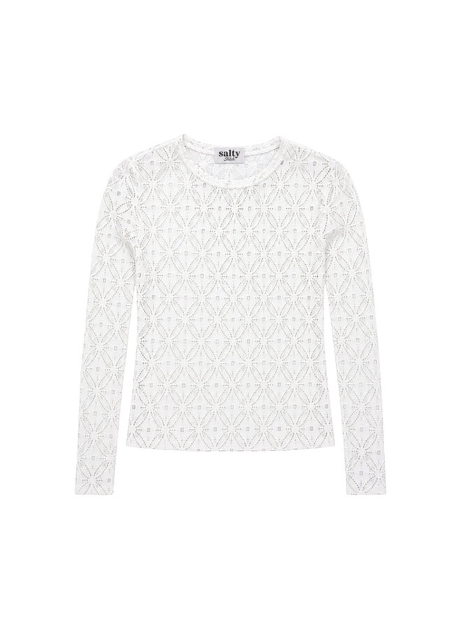 Salty Stitch - Salty lace top - White