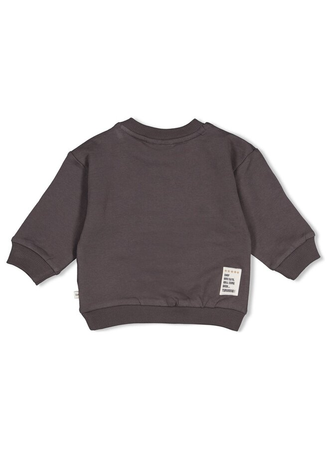 Feetje - Sweater relaxed fit - Pasta party - Antraciet