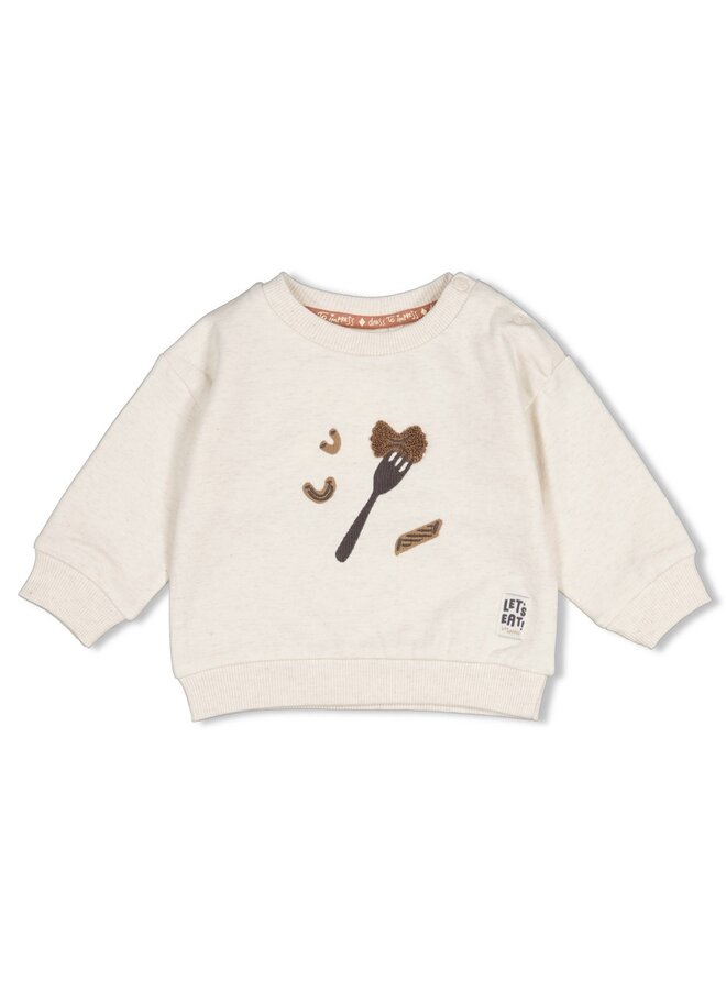 Sweater relaxed fit - Pasta party - Offwhite melange