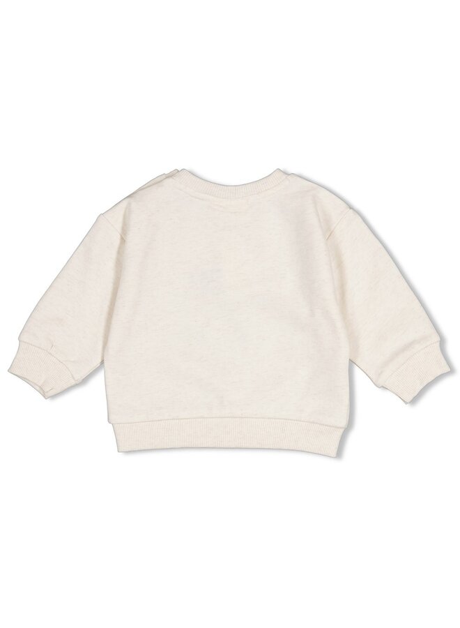 Feetje - Sweater relaxed fit - Pasta party - Offwhite melange