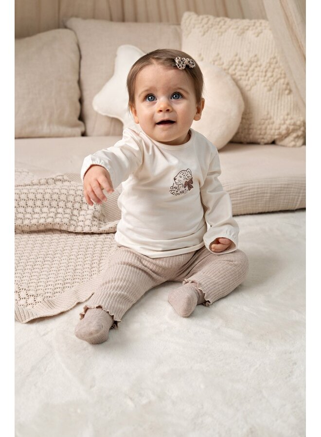 Feetje - Legging rib - Dress to impress - Taupe melange
