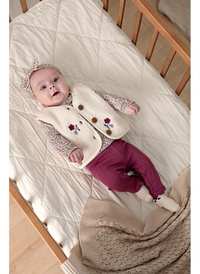 Feetje - Legging rib - Afternoon tea - Berry