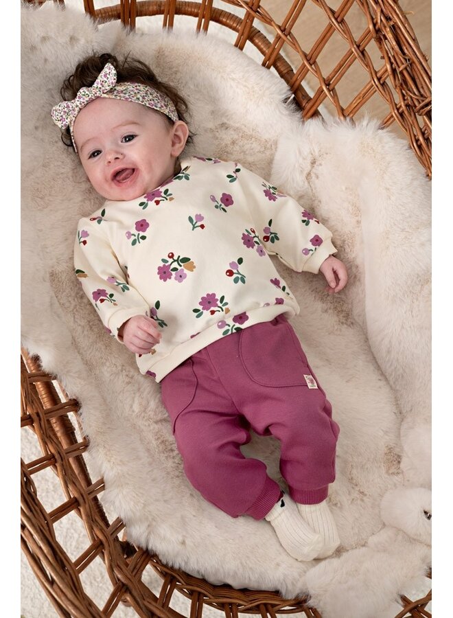Feetje - Broek - Afternoon tea - Berry