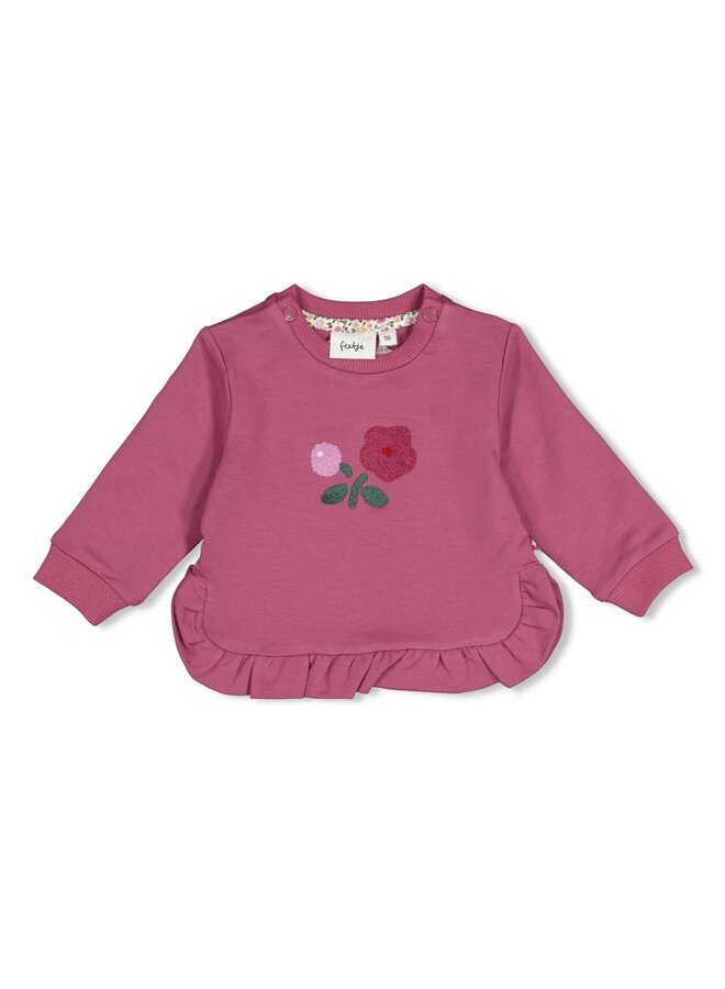 Sweater ruches relaxed fit - Afternoon tea - Berry