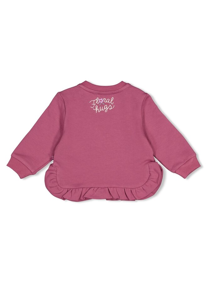 Feetje - Sweater ruches relaxed fit - Afternoon tea - Berry
