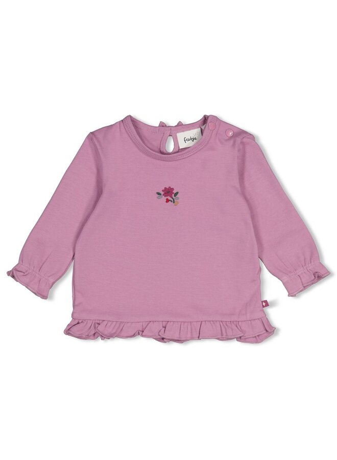 Longsleeve ruches - Afternoon tea - Lila
