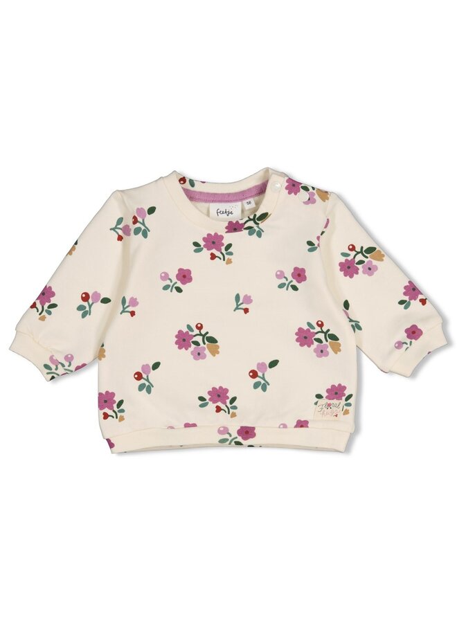 Sweater AOP - Afternoon tea - Creme