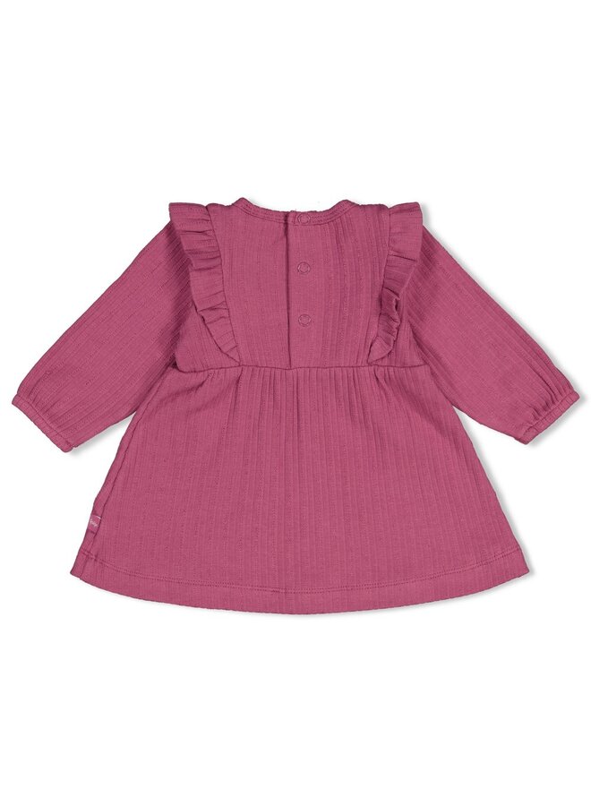 Feetje - Jurk rib - Afternoon tea - Berry